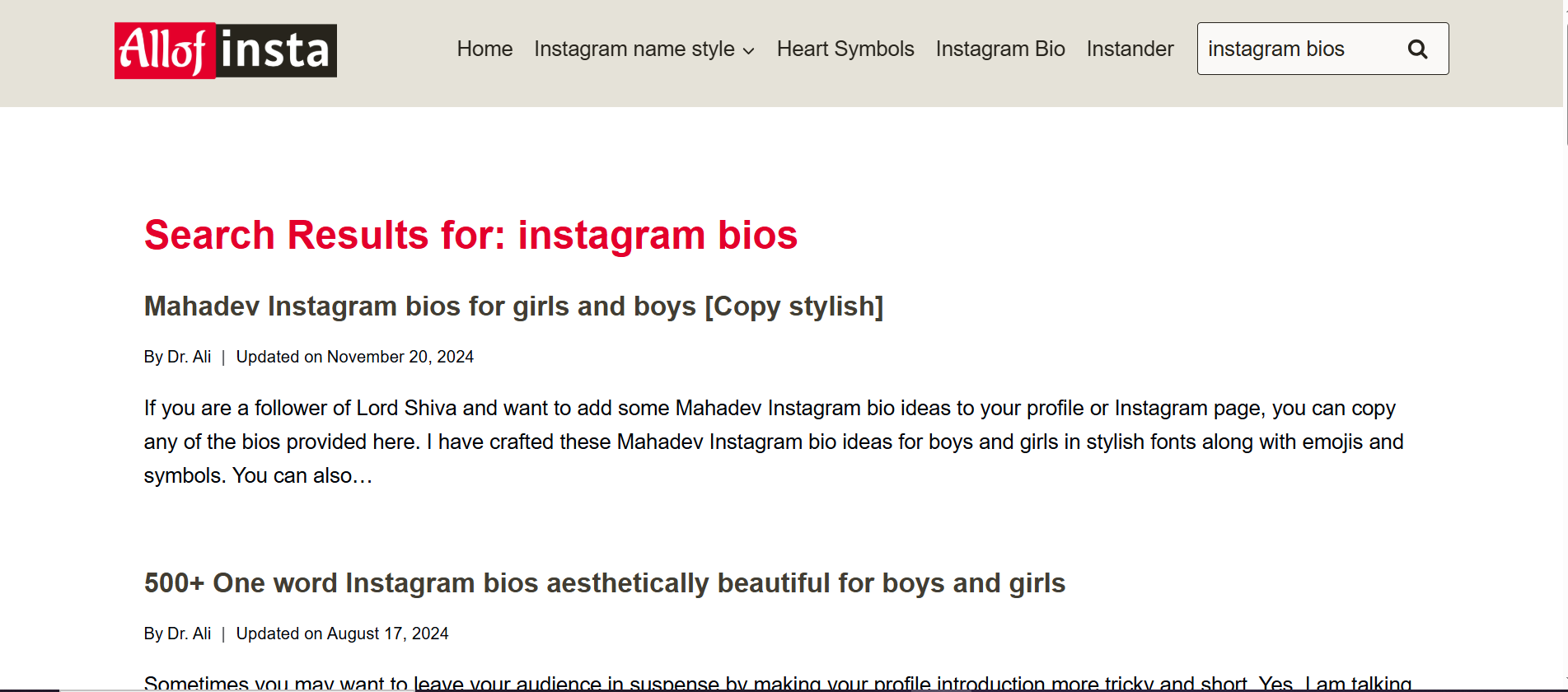 Allofinsta dengan idea bio Instagram untuk pemuzik