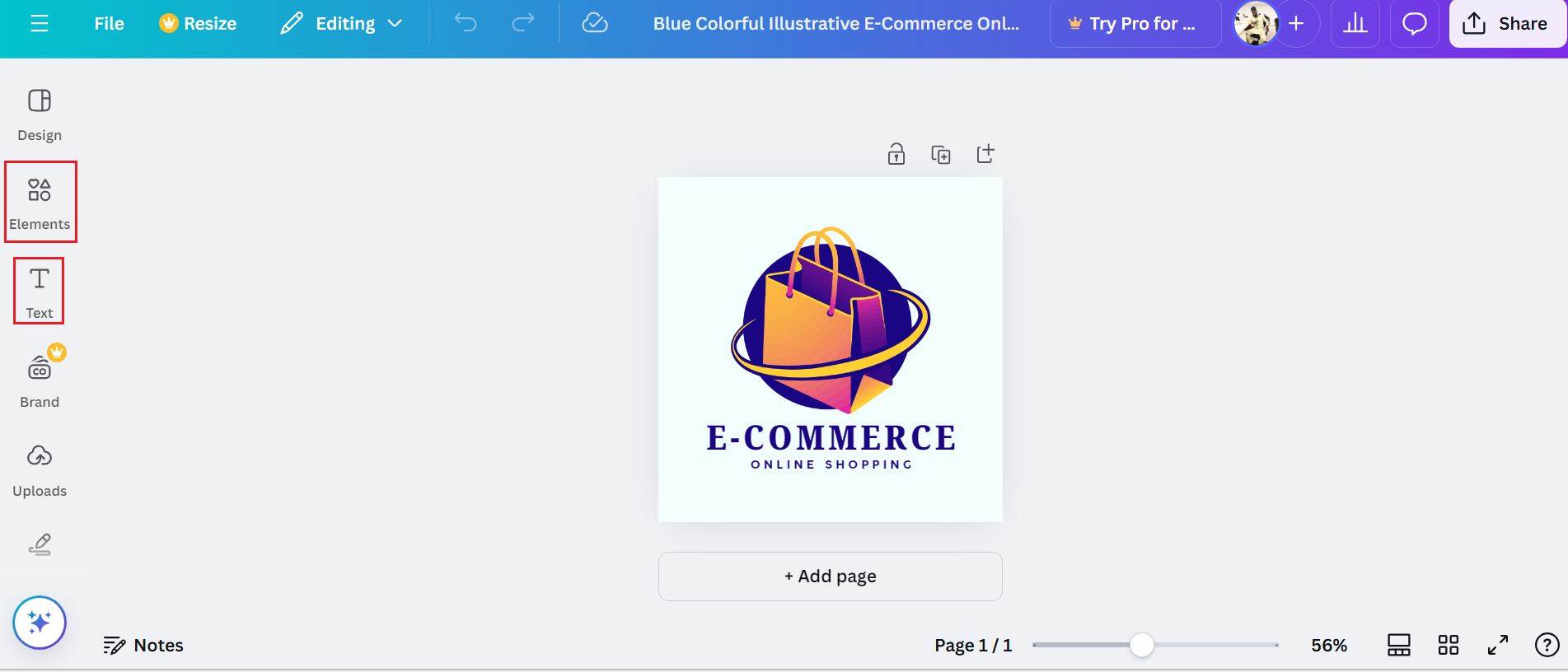 Customize the logo template