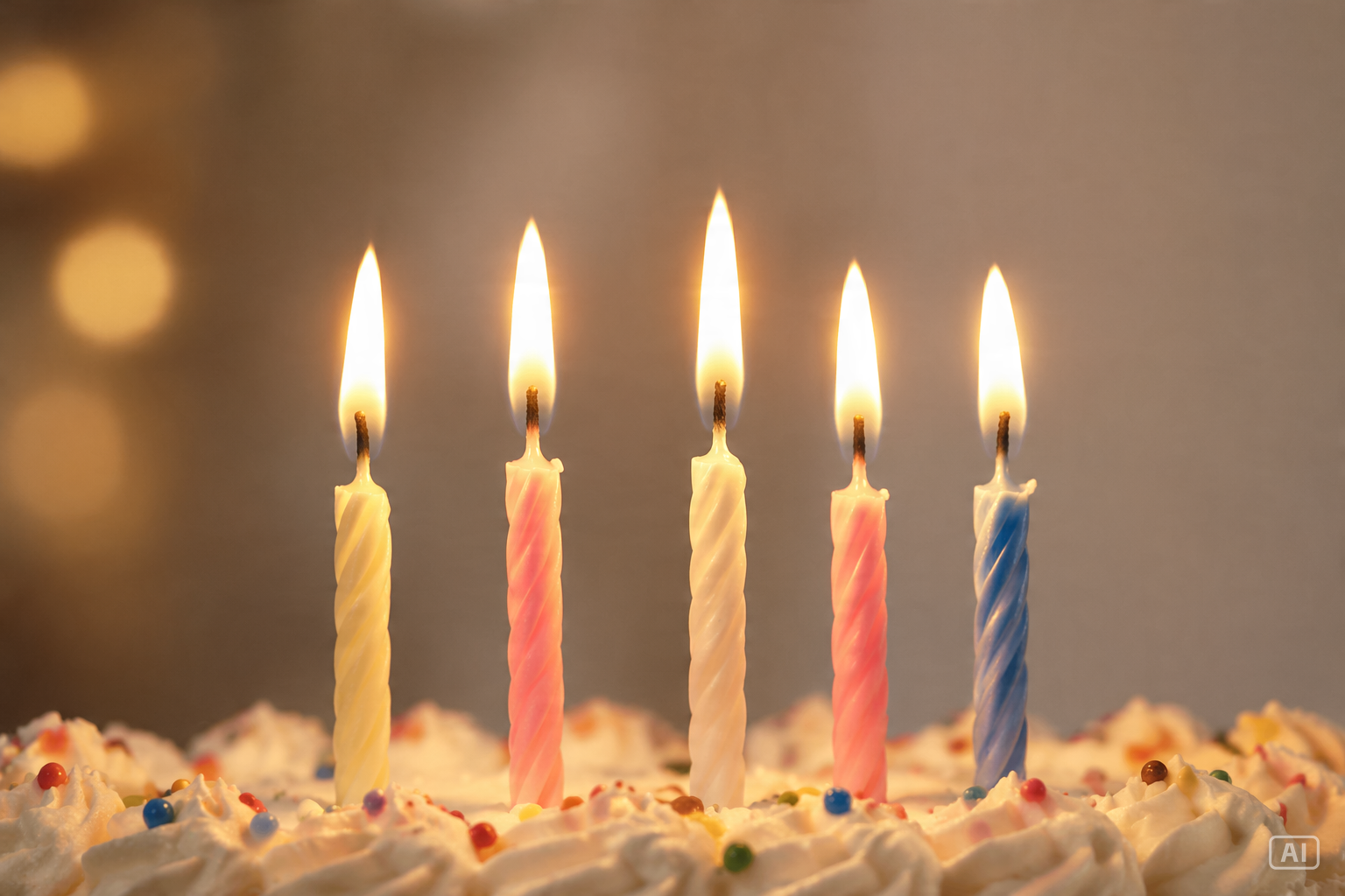 Birthday candles close-up image generated by Pippit