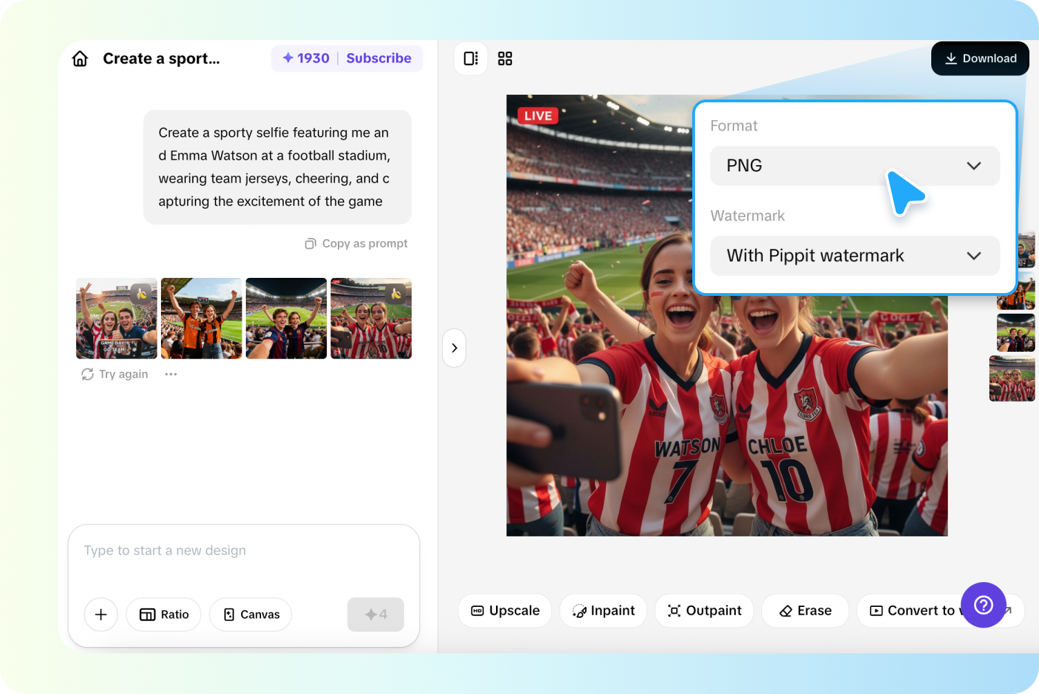 Mengeksport swafoto dengan selebriti