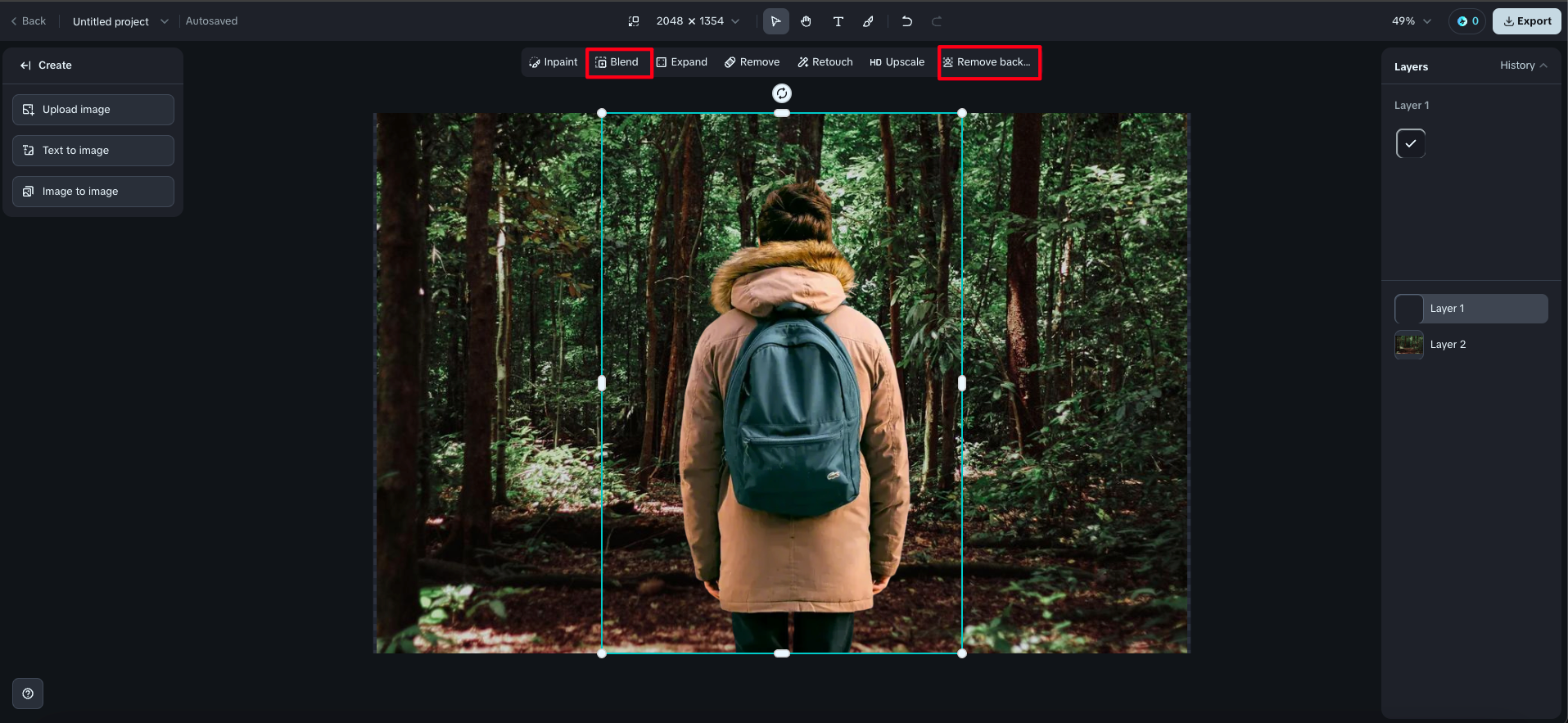 Upload and add 2 photo together online