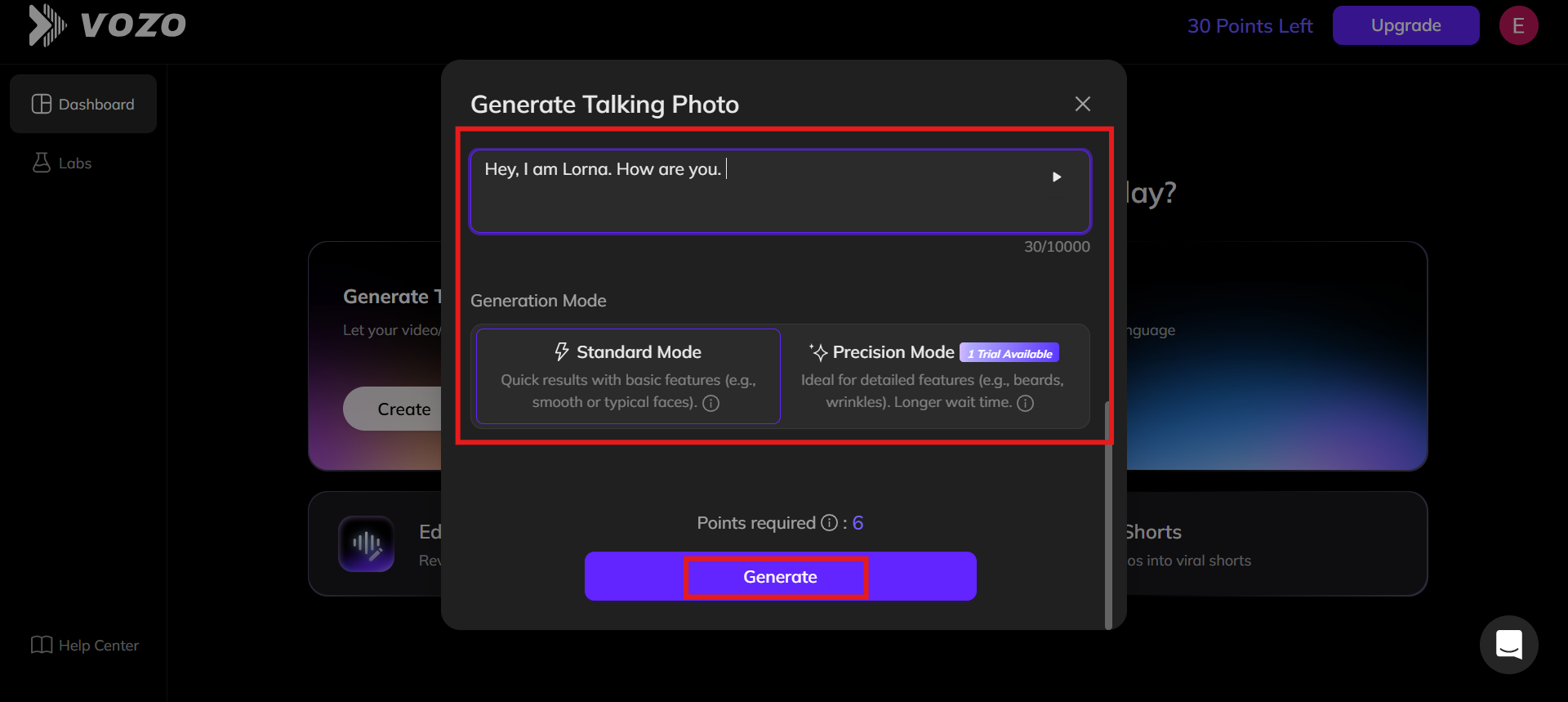 Add a script and generate