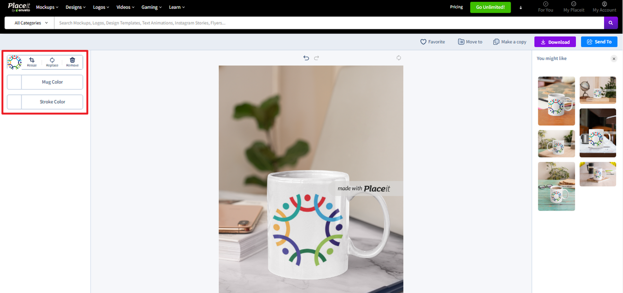Upload your image or create a design
