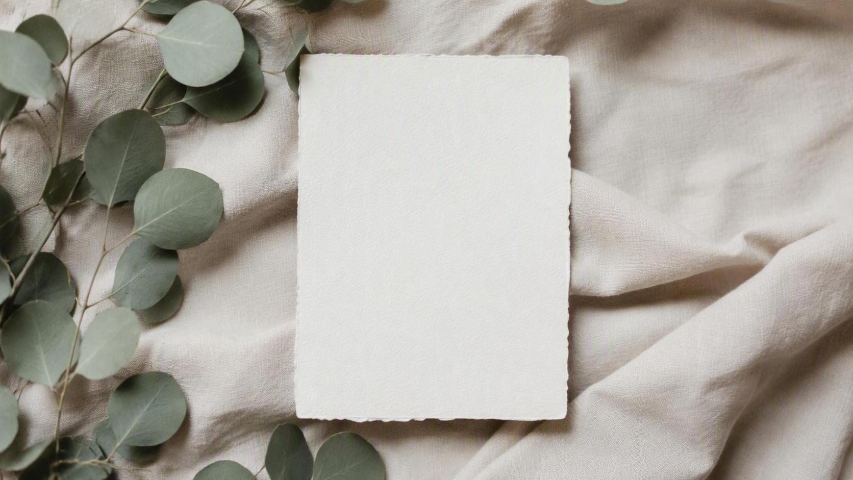 Realistic cinematic visual for Invitation Card Example: minimal botanical invite, topic-specific Dreamina prompt preview with no text, UI, logo, or watermark.
