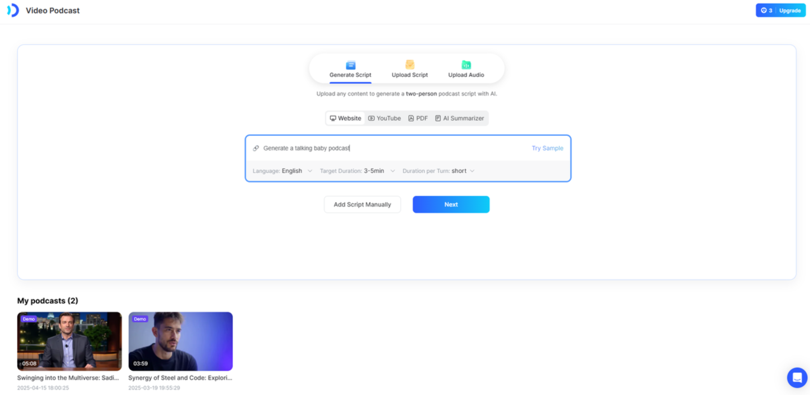 Interfața JoggAI - un instrument ideal pentru a crea influențator AI