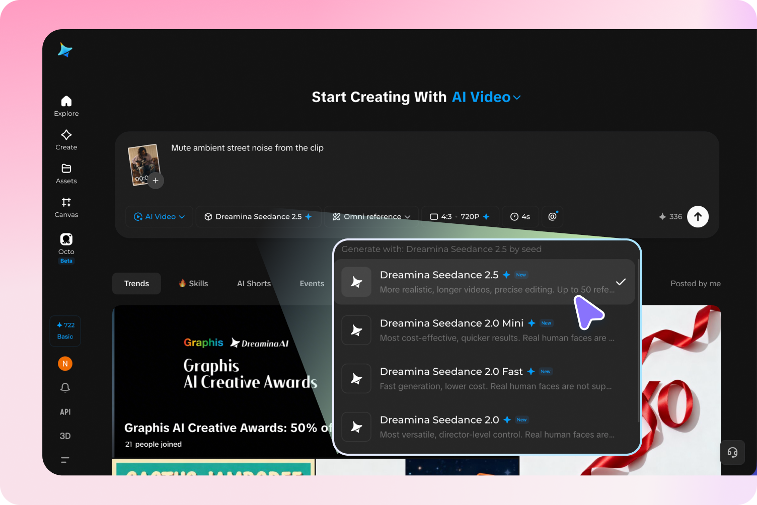 Configura le impostazioni video e mute track