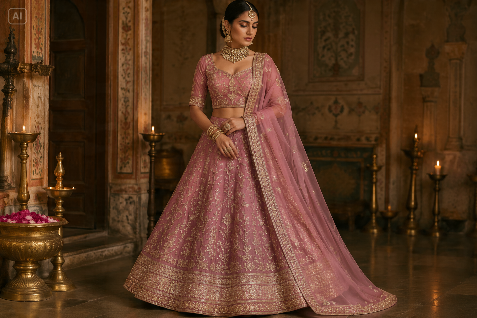 snabb sett tjej lehenga