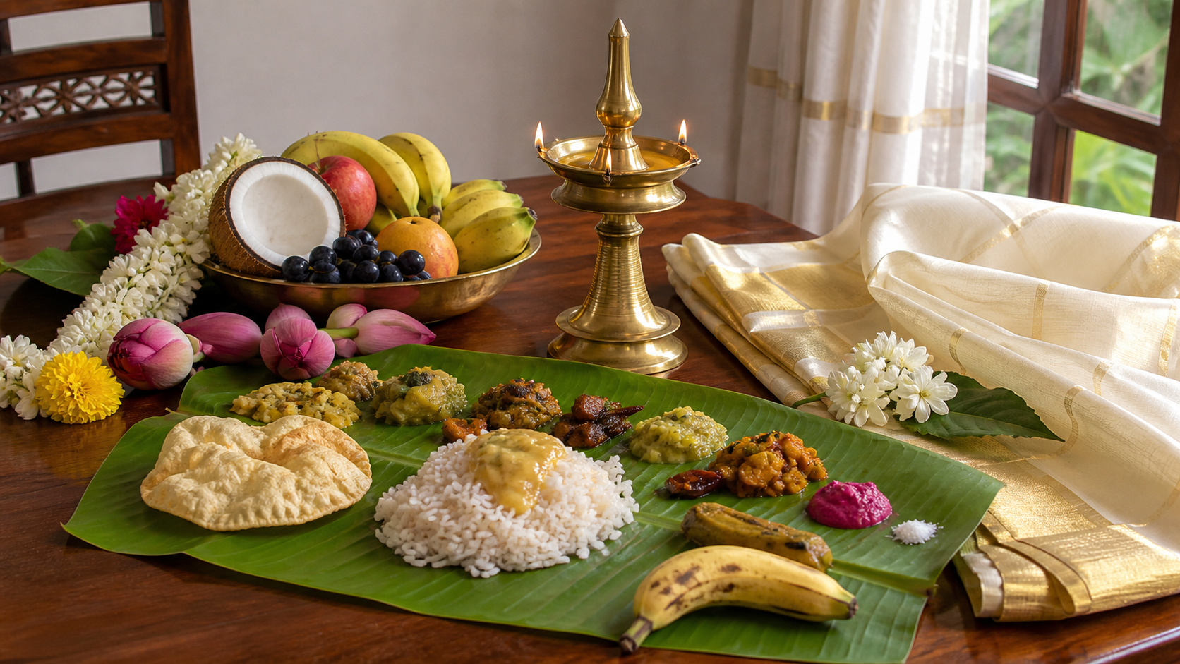 Floral pookalam example