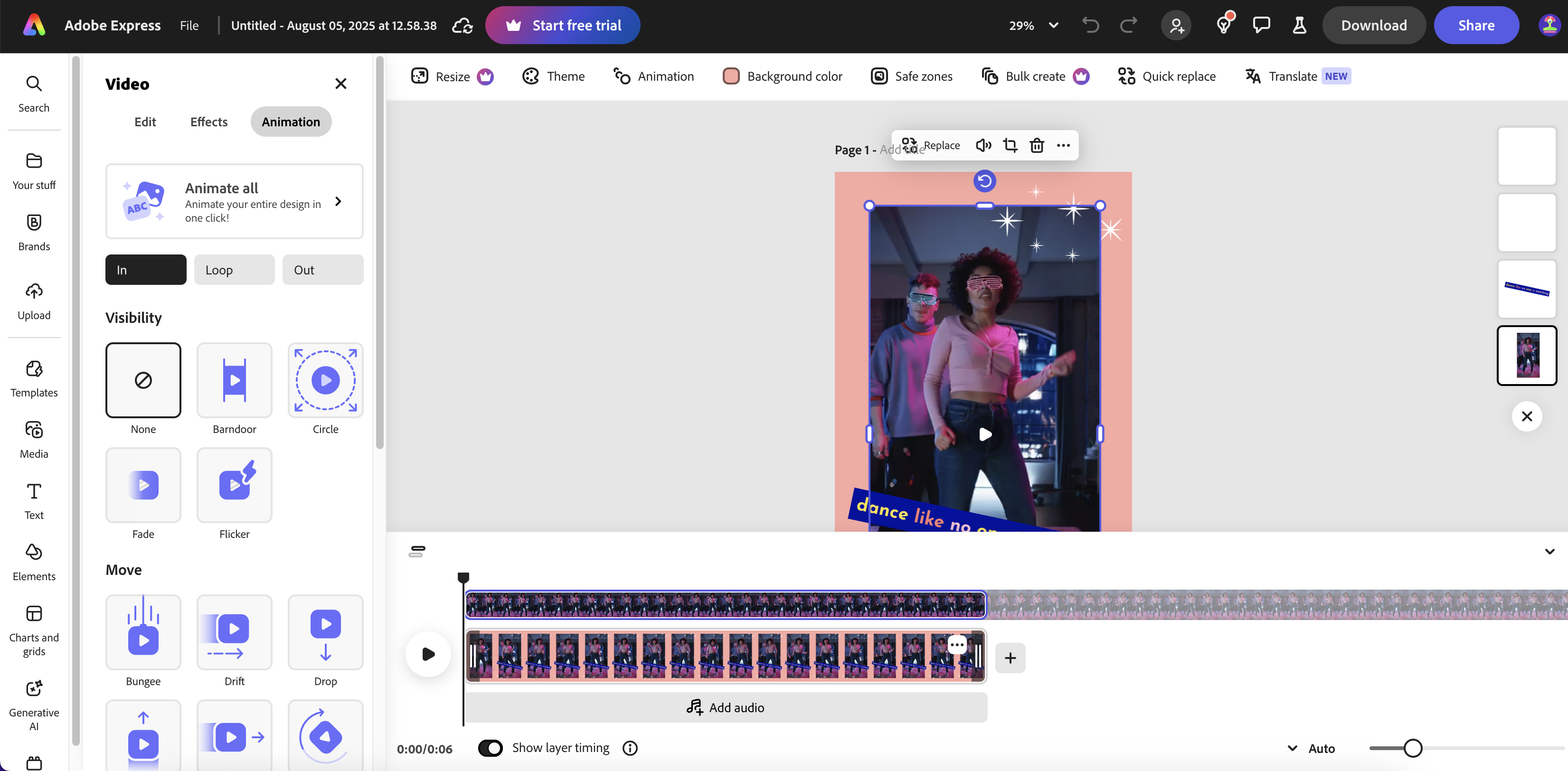 Adobe Express Reel Maker