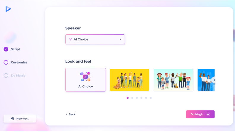 Personalización y generación de un video de Renderforest AI