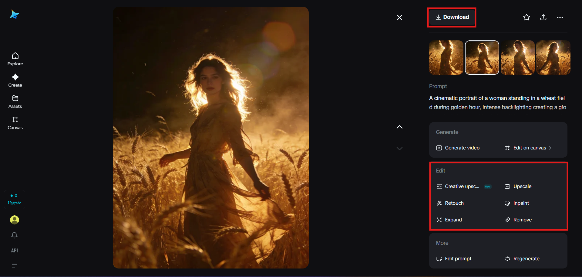 Downloading the final backlighting image