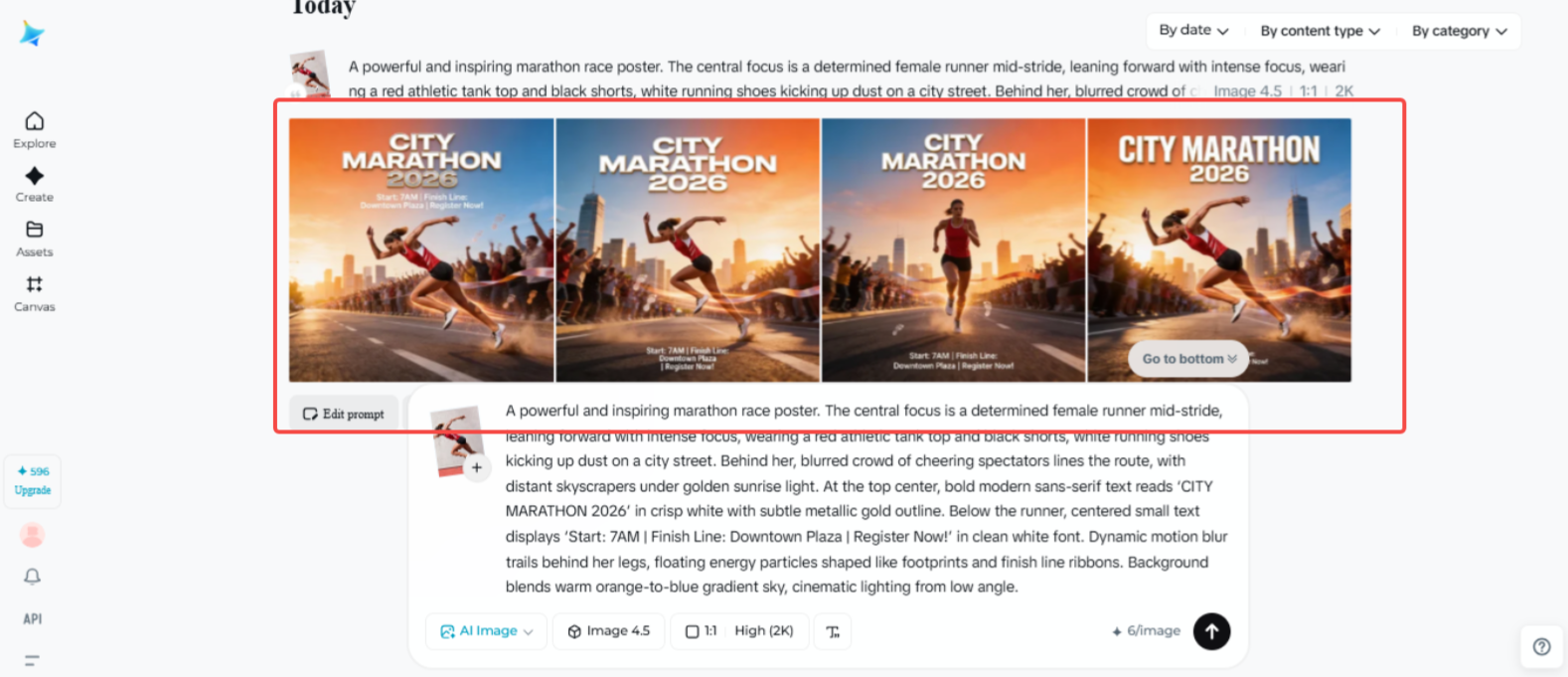 Die Auswahl des Marathonrennplakats in Dreamina