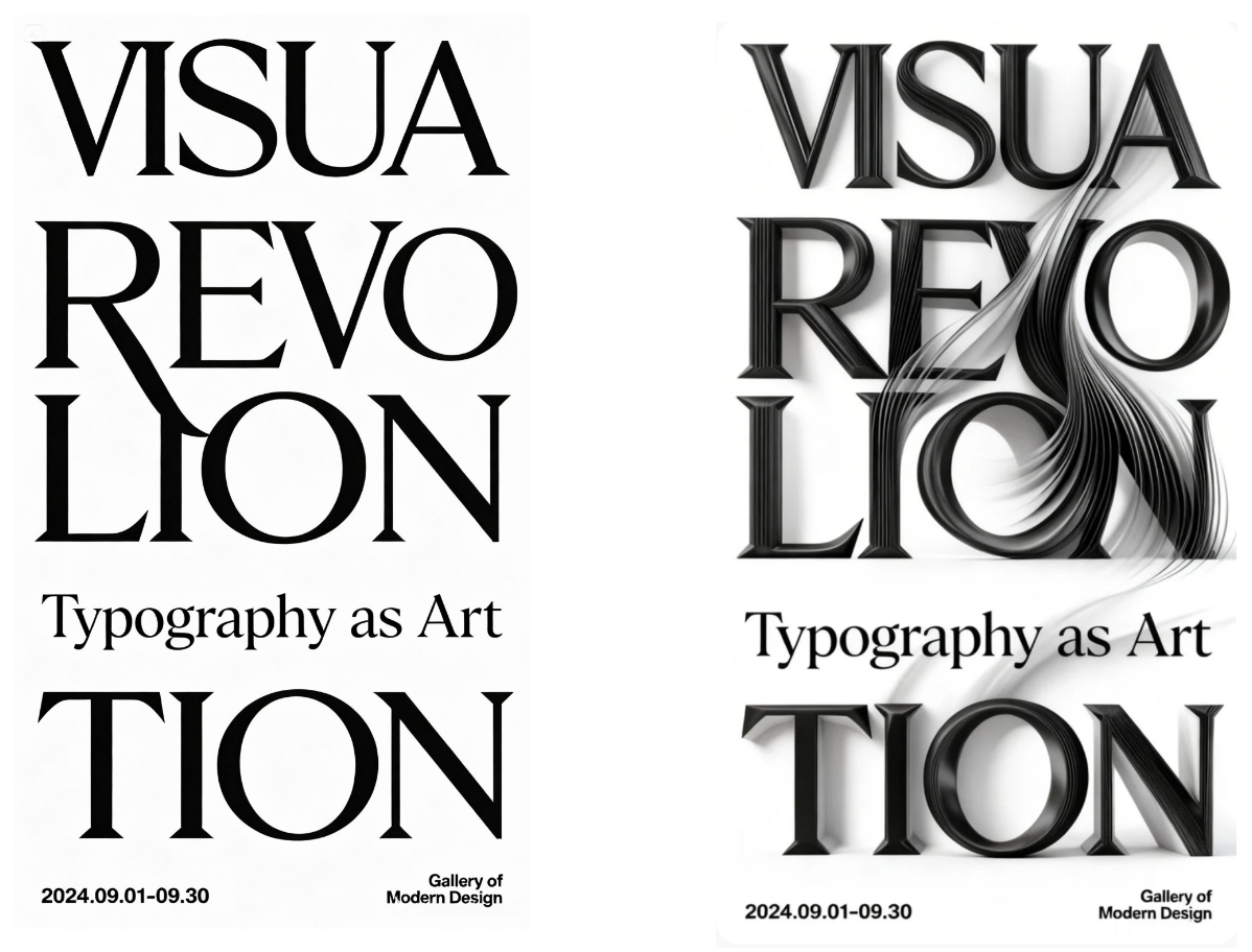 Converting a graphical poster to an animated poster with moving effects.