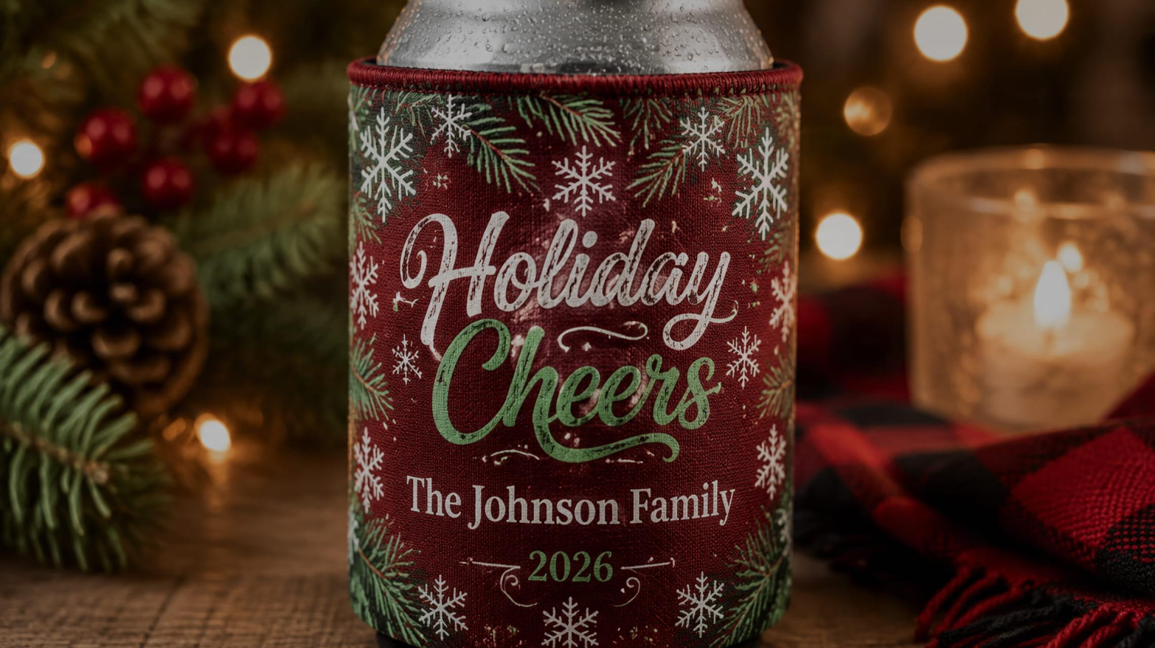Design Custom Koozies: Add Your Name, Date, or Logo Free