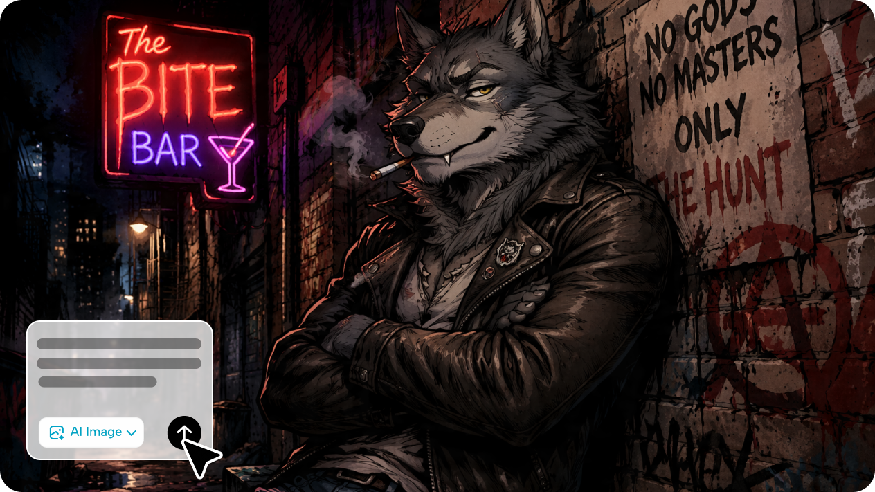 Generate stunning wolf characters with text-to-image AI