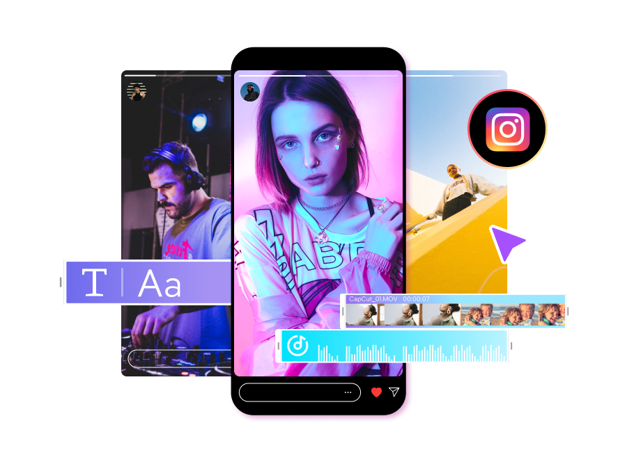 Editor di video Instagram per creare Reels e storie