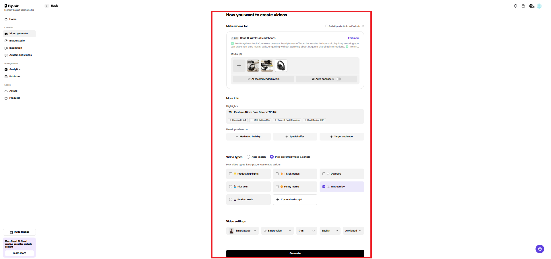 How do you want to create a video page