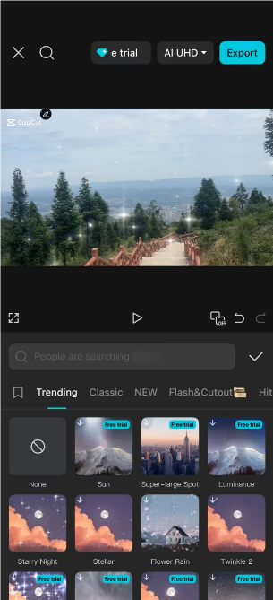 Add a video effect in the CapCut App