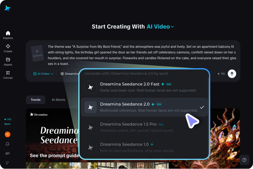  Select settings and generate