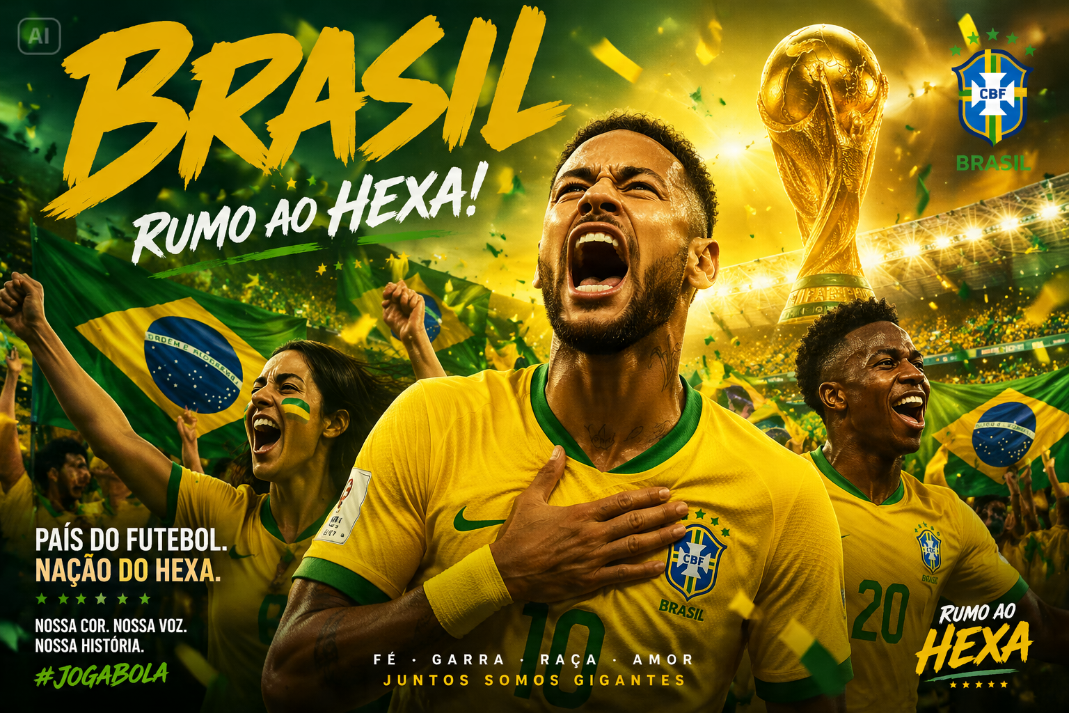 Cinematic Brazil Celebration Fan Poster benefits