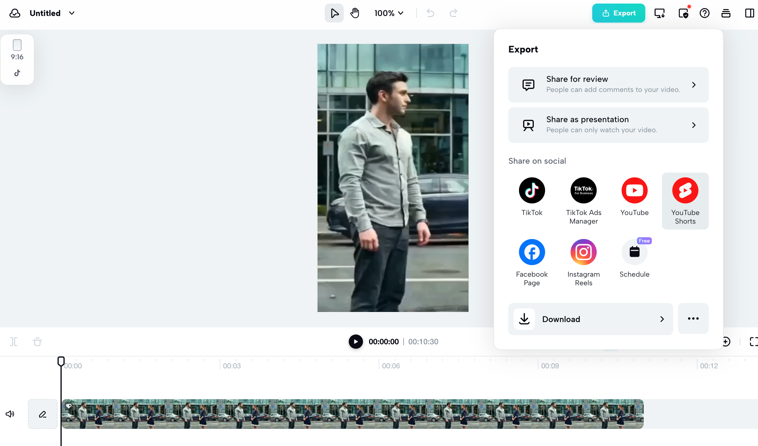 Export and share