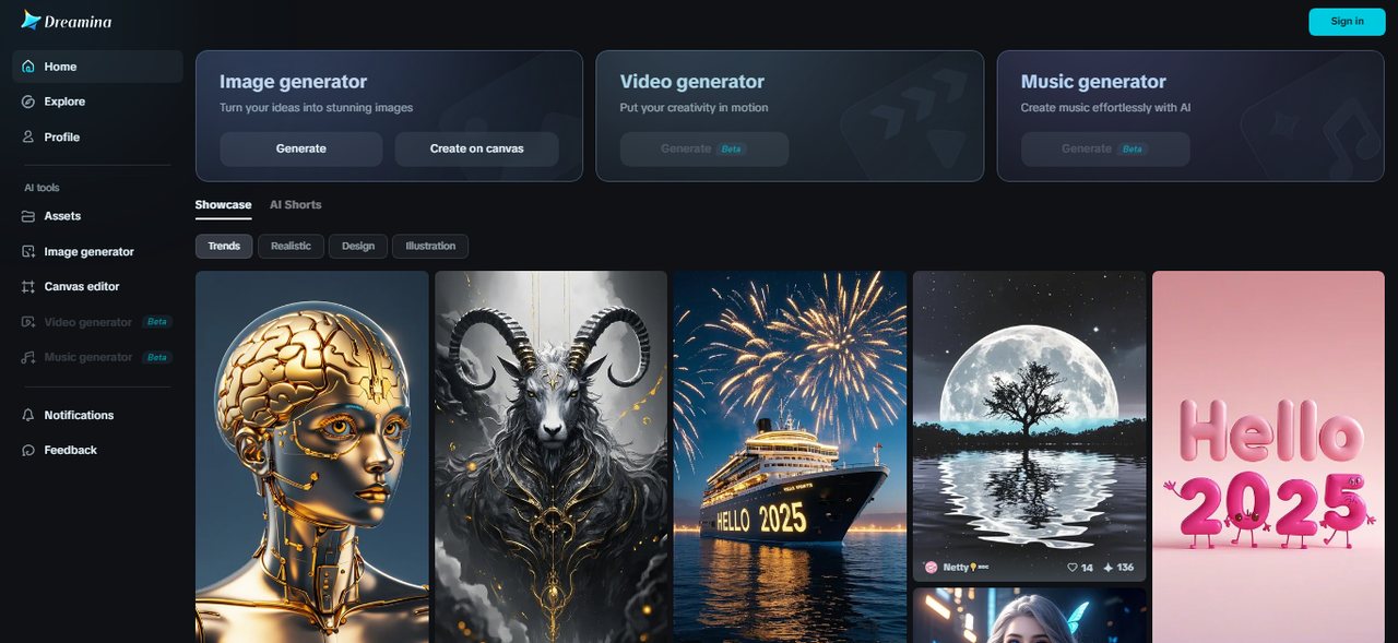 Add 2 images together with Dreamina