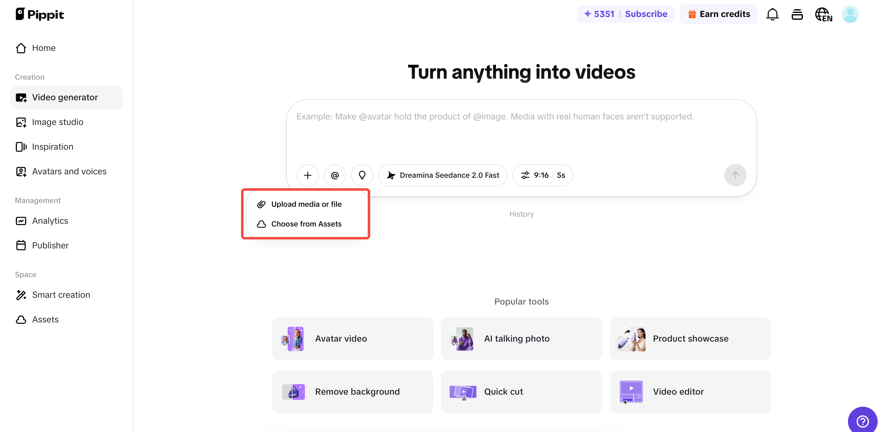Upload your video