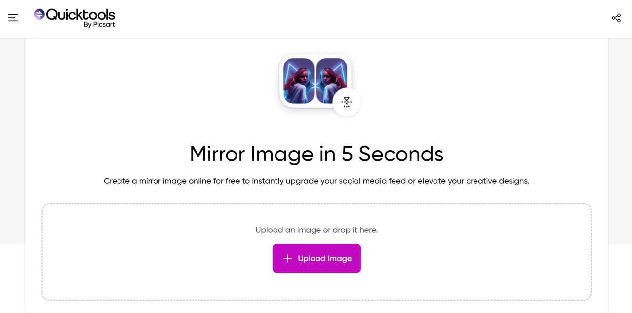 Upload your photo on Quicktools
