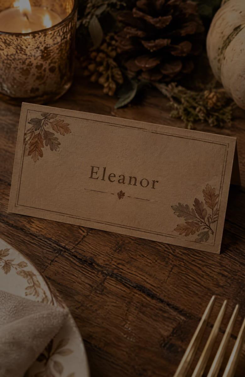 Place Card Template Generator For Creating Unique Event Cards
