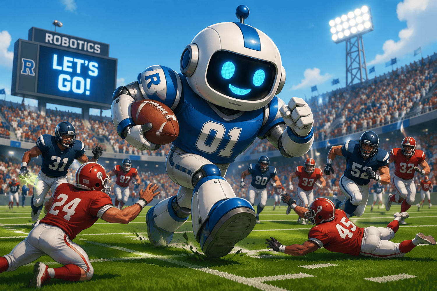Çizgi film robotu maskotu