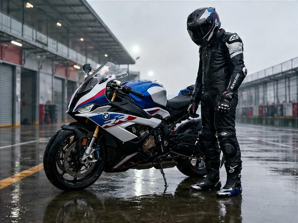 Gemini BMW S1000RR Gesaan Basikal contoh segera 5 - Penyediaan perlumbaan hujan