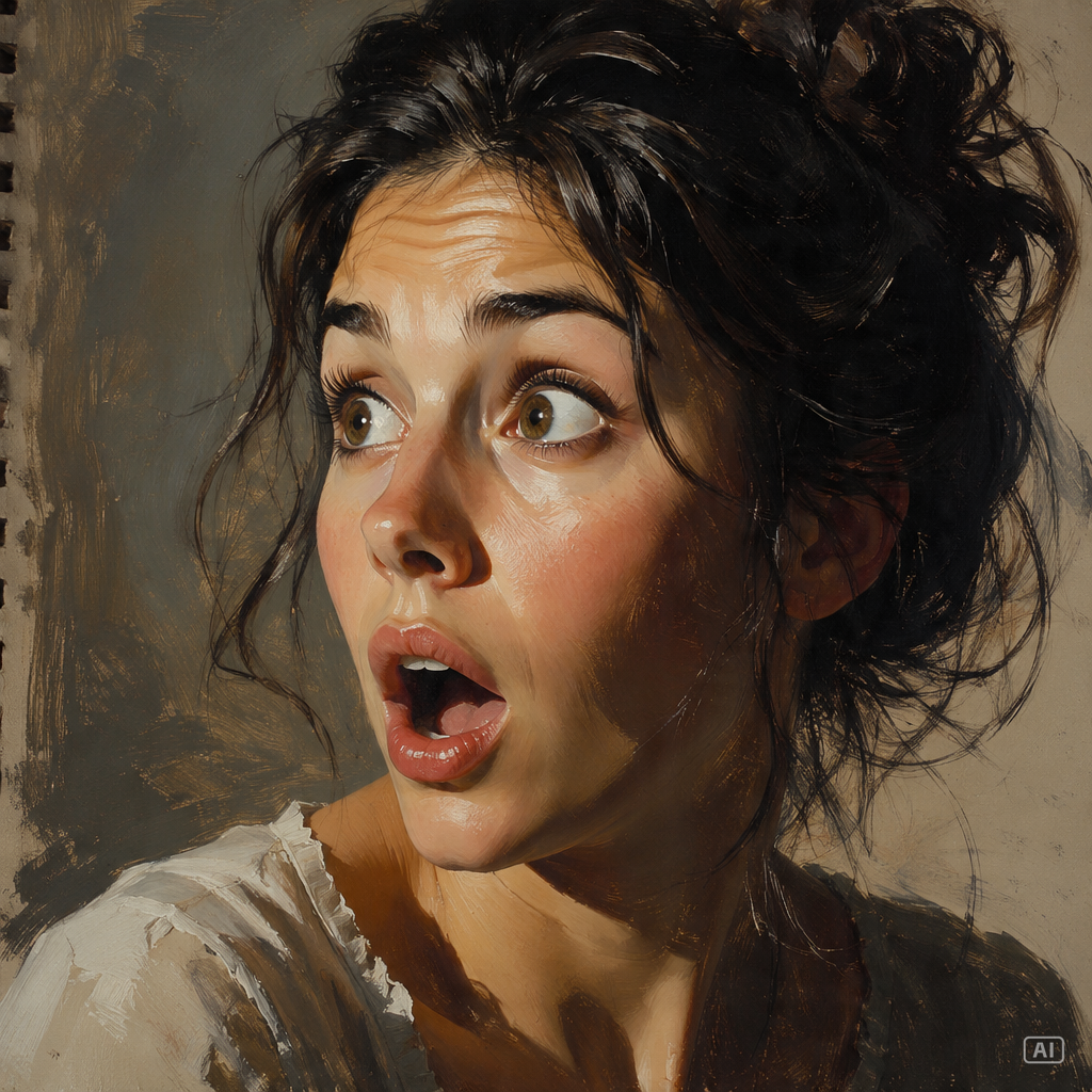 Expressive emotion portrait drawing prompt generated by Pippit