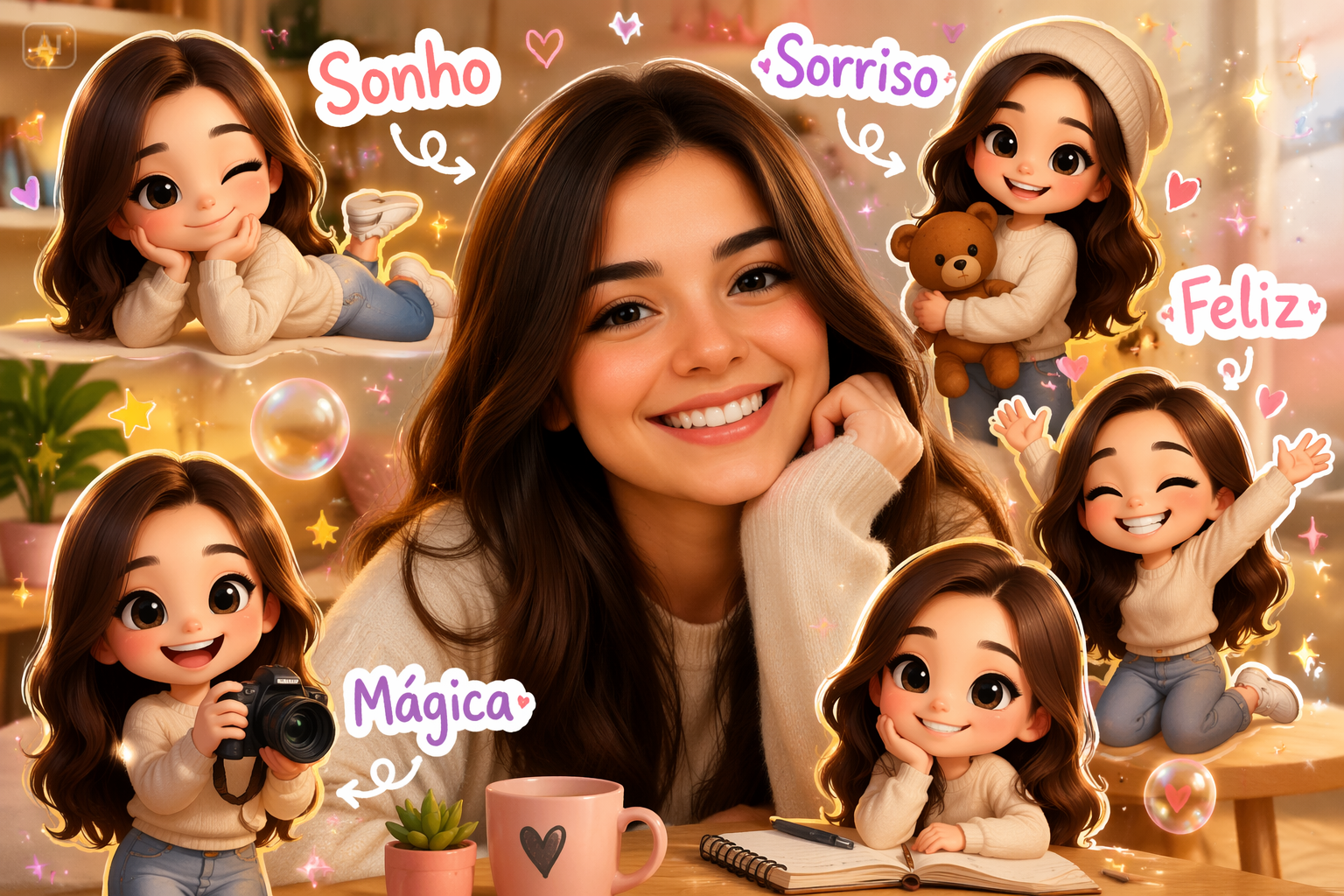 Chibi Cartoon Style AI Photo Editing Prompts beneficii