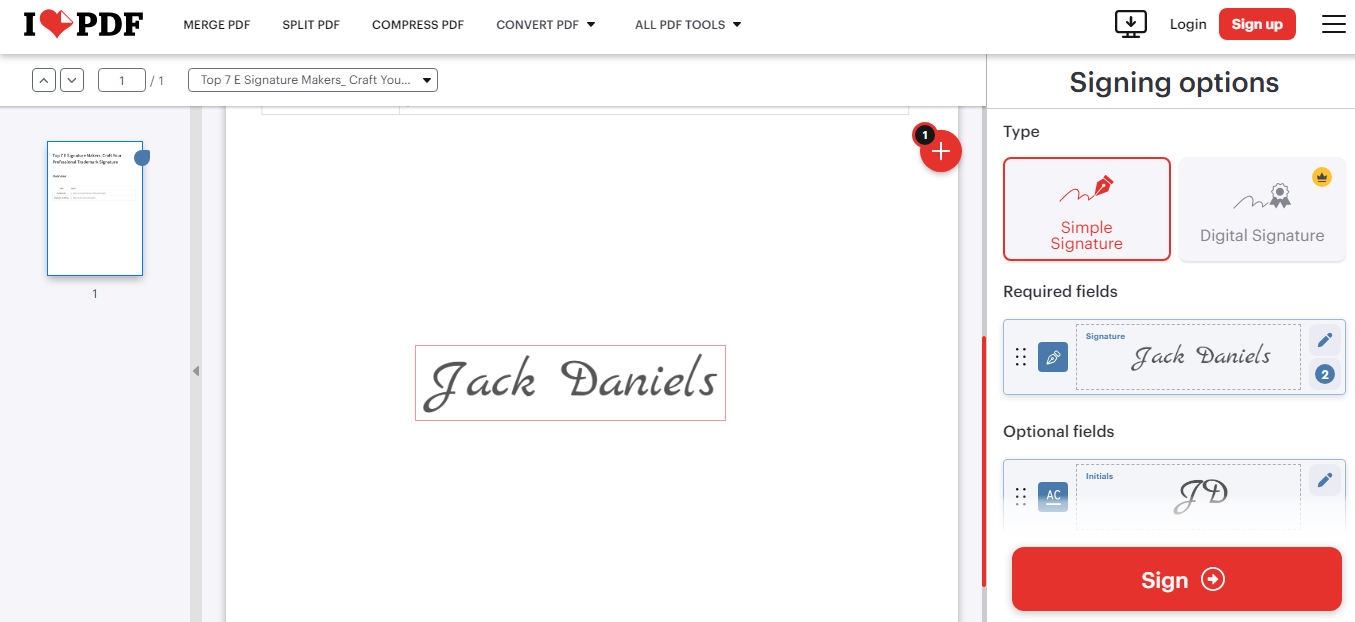 Gratis e-signaturverktyg online