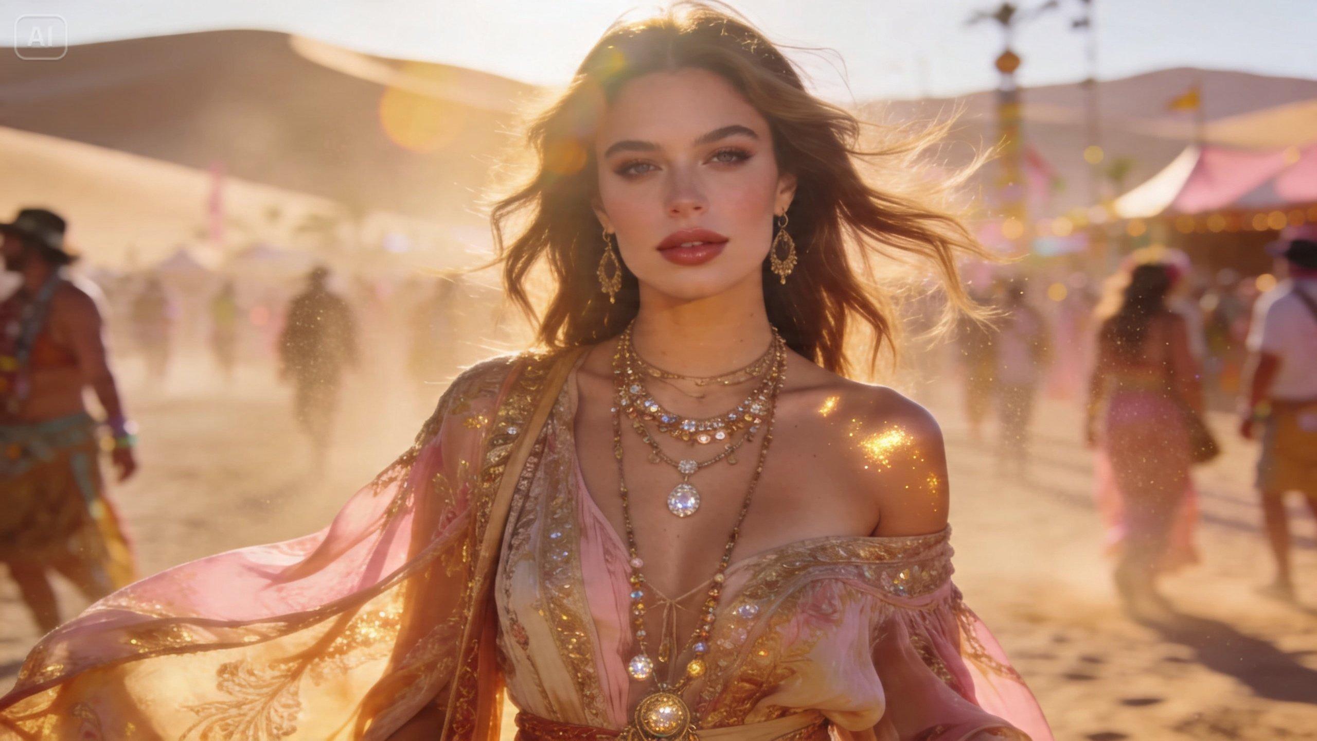 AI Coachella fotoğrafı arka plan görüntüsünü ister