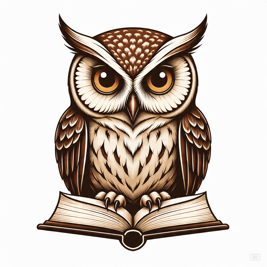 Owl emblem logo illustration generated by Pippit