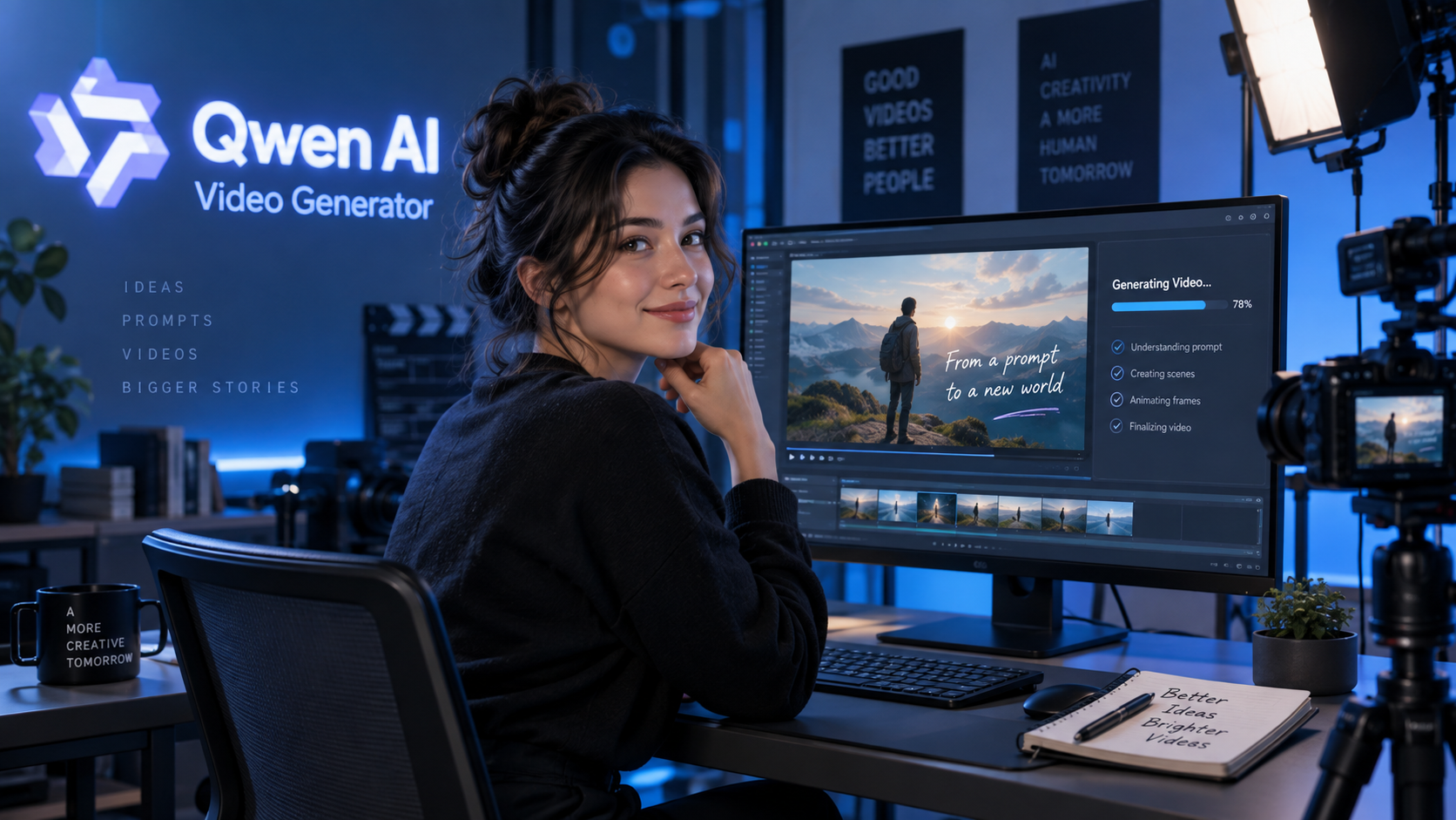 qwen ai video generator hero image