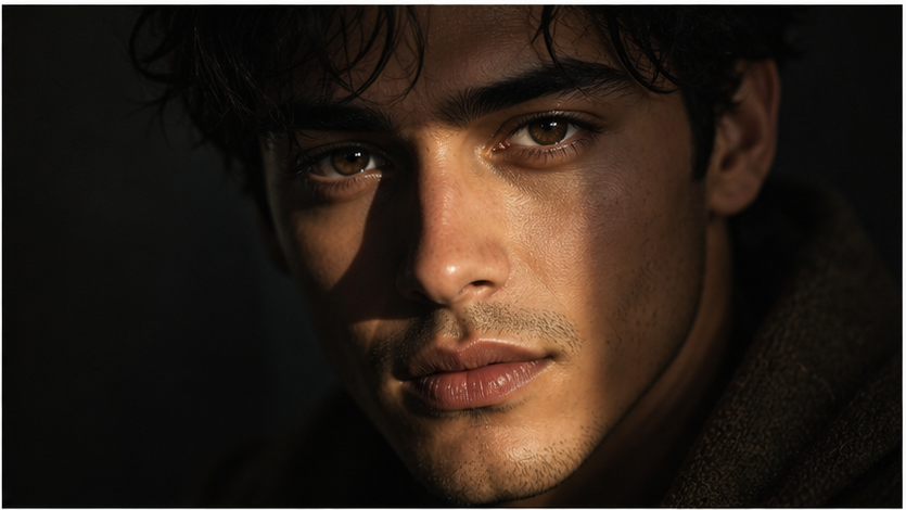 Trending Close Up Portrait Fotobearbeitungsaufforderungen Beispiel 2
