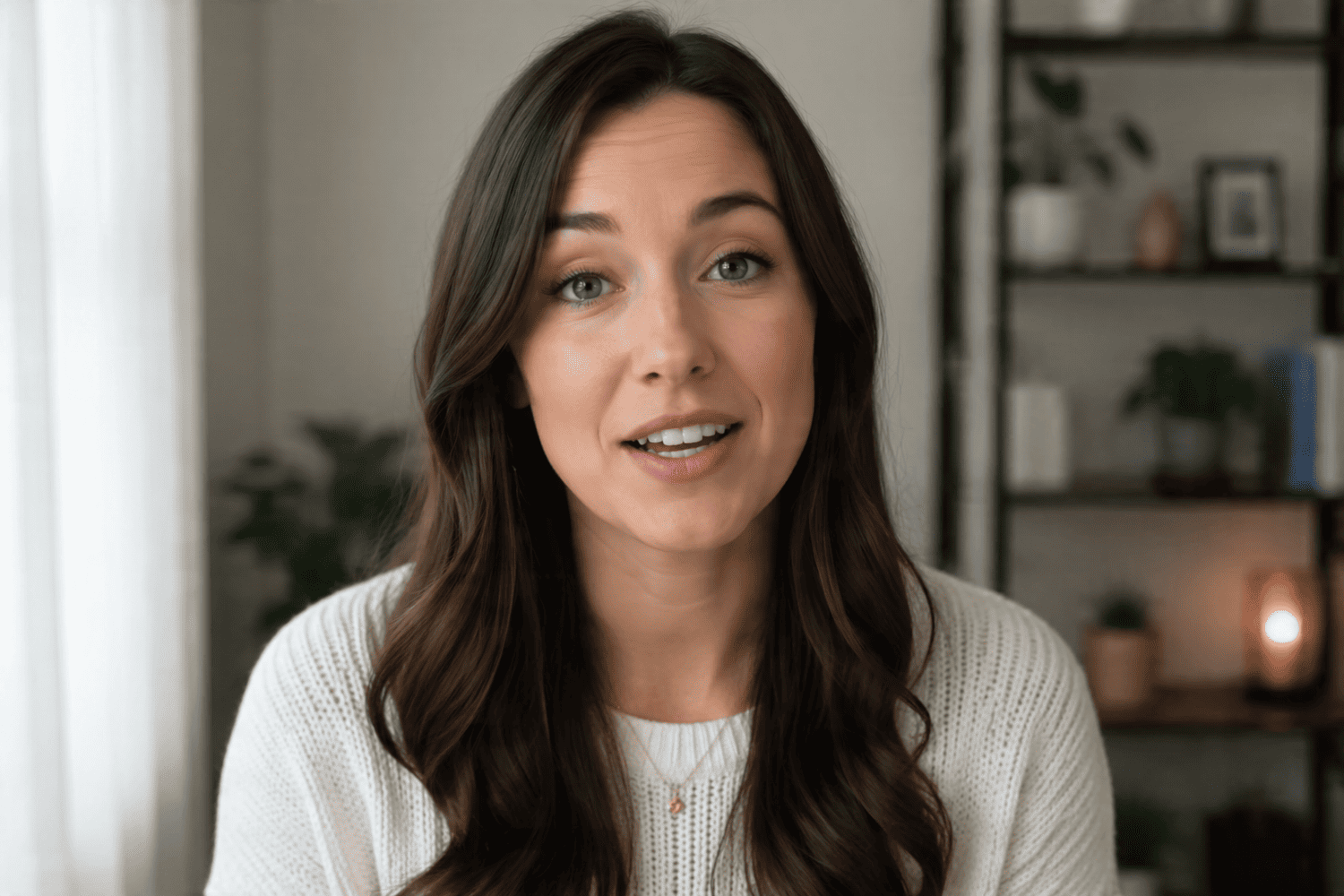Person speaking to camera