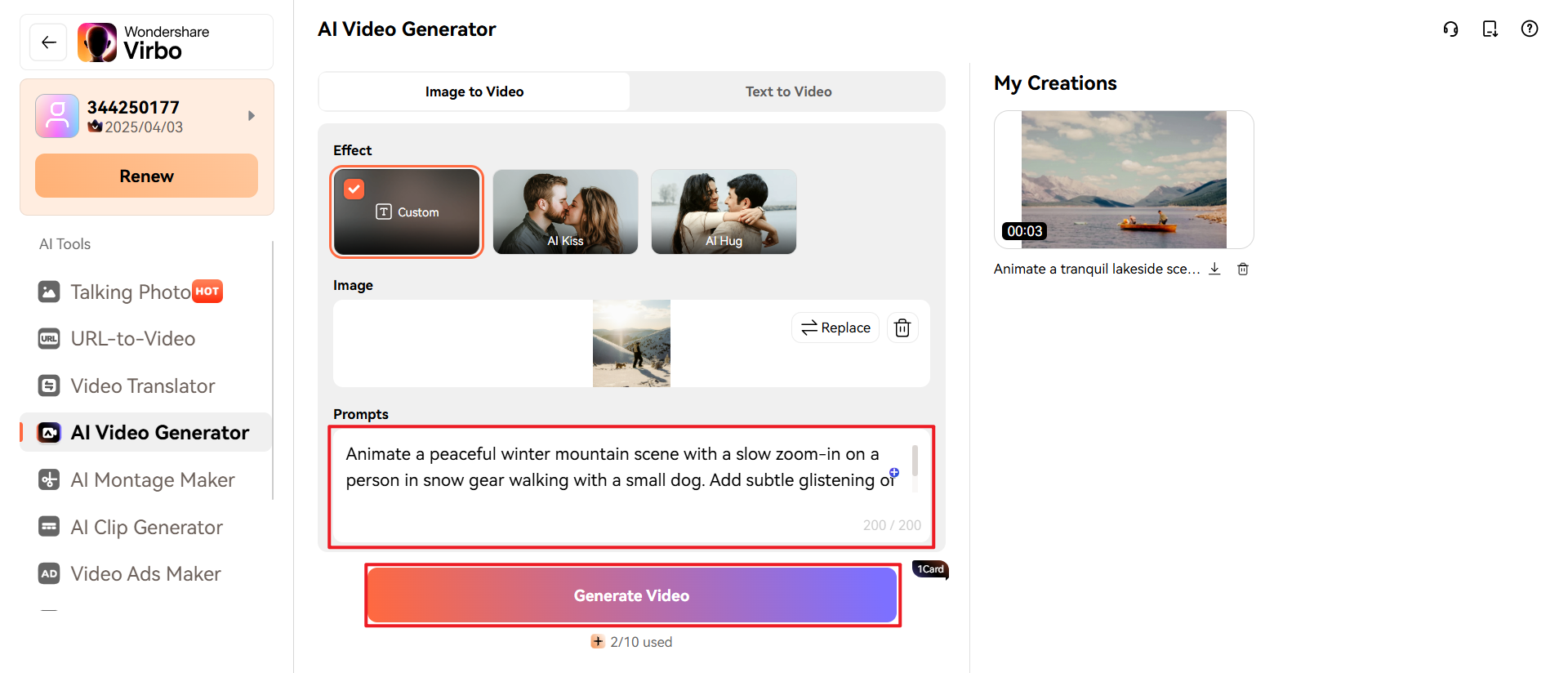 convert photo to moving video