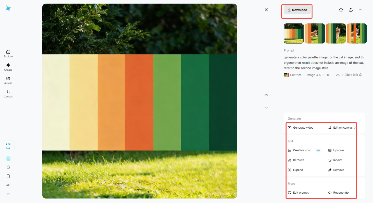Download the generated color palette image