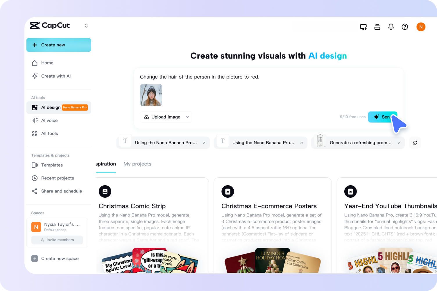 write the prompt and upload image