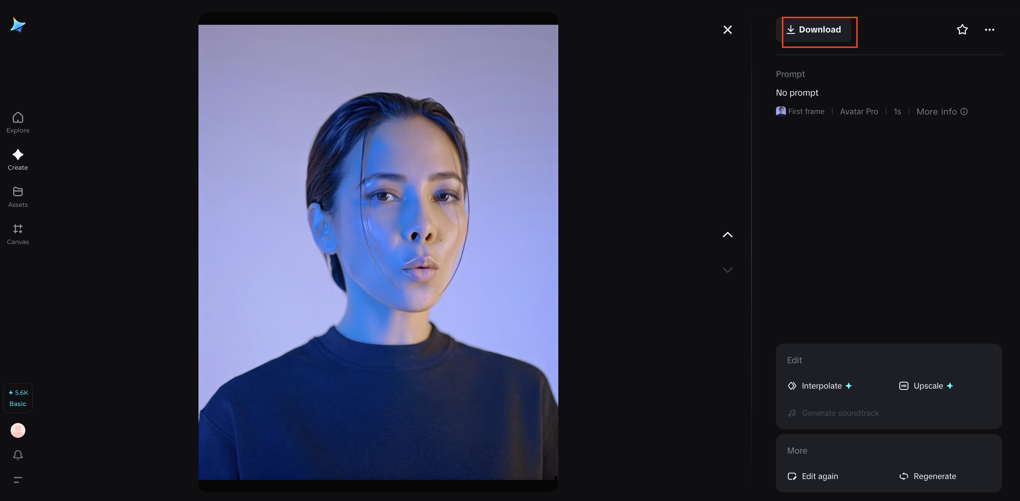 Download the AI teaching avatar