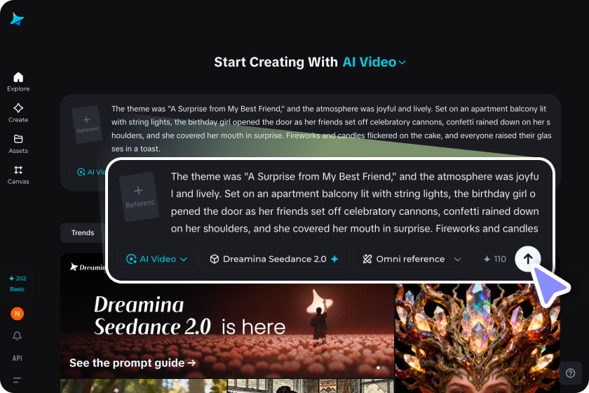 Open the video generator and enter your prompt
