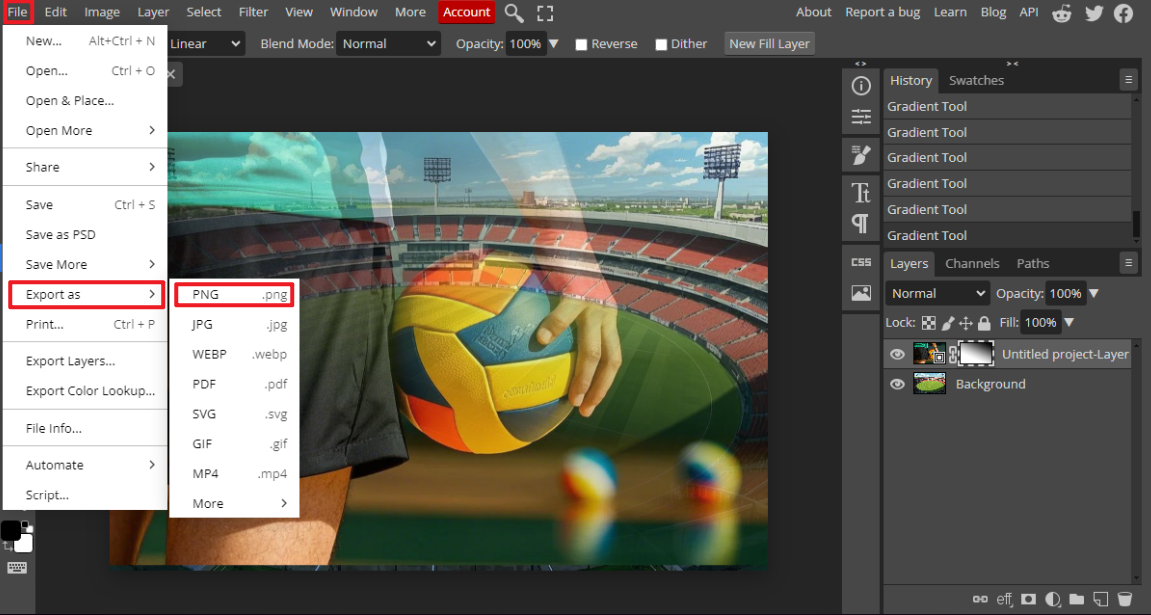 Add image to photo online