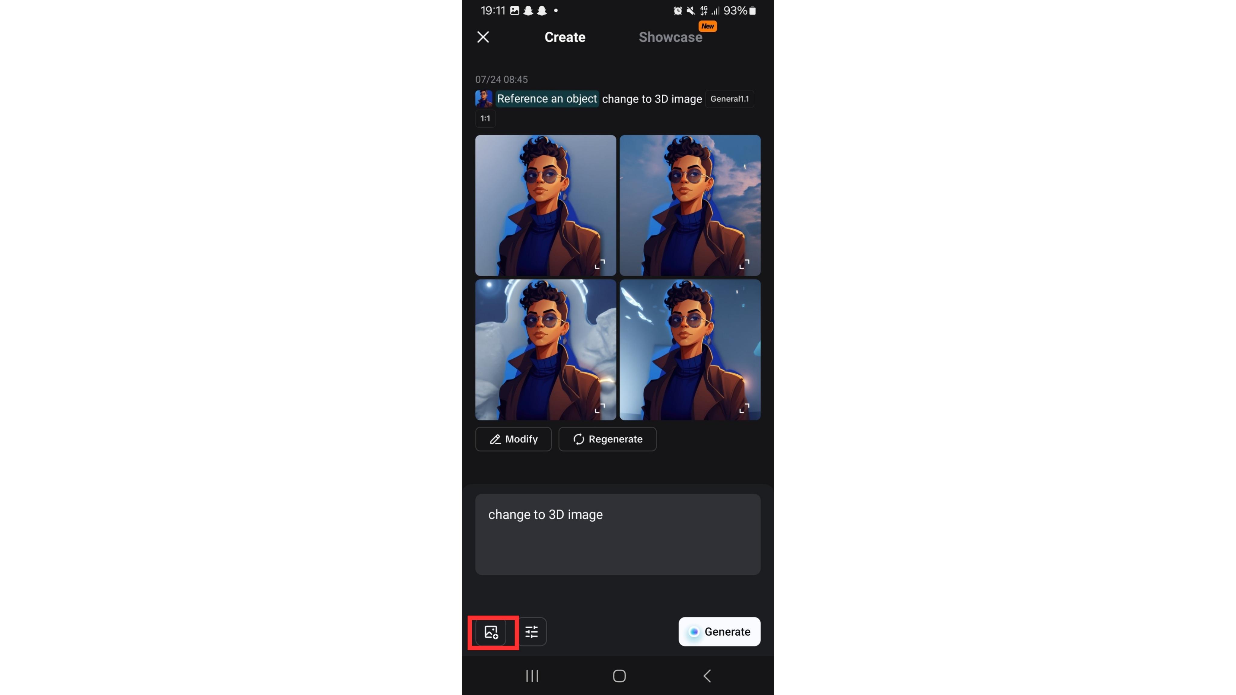 CapCut Ap —Teks ke gambar — Mendesain ulang gambar secara kreatif