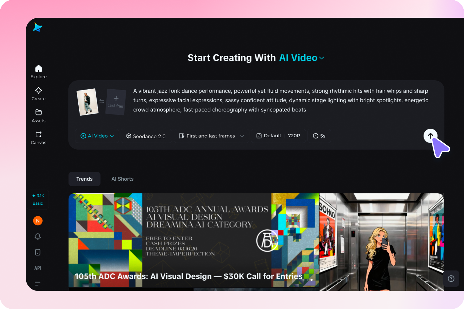 Write a prompt to make a photo dance AI in Dreamina