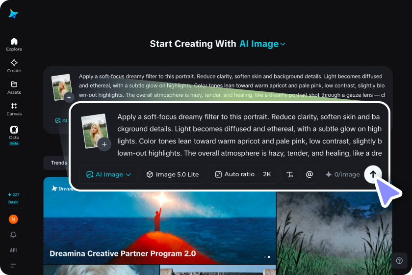Upload your photo and input a style prompt