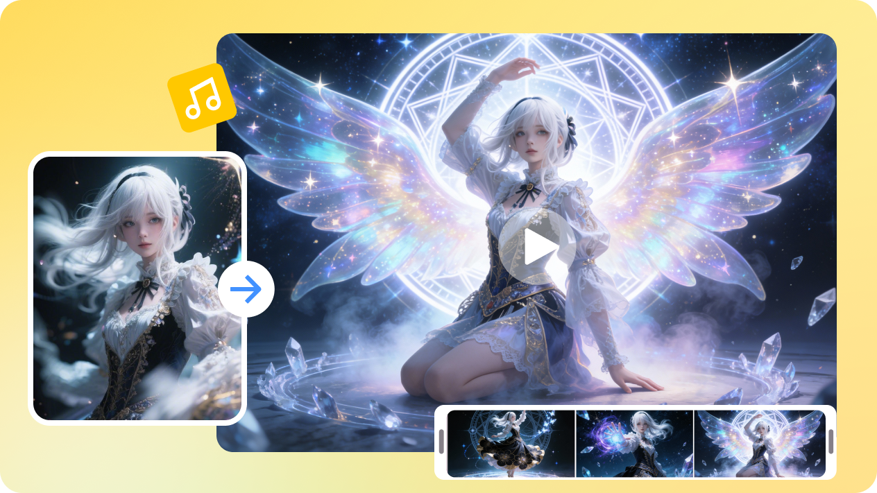 animare le foto in video clip in stile anime con audio