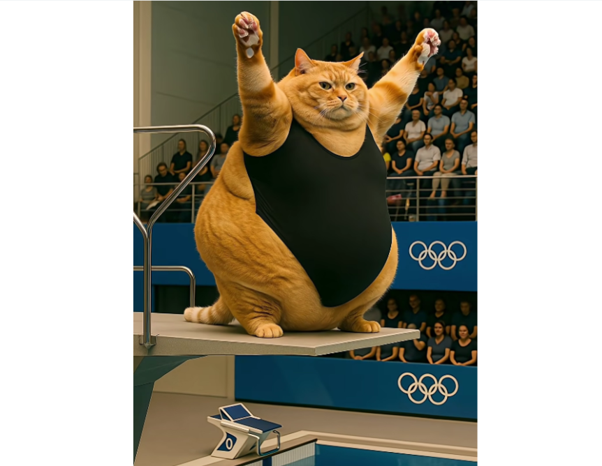YumPawStudio's "Chubby Cat's Olympic Diving Debut Goes VIRAL!"